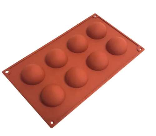 Silicone Hemisphere Mould - 8 Cup - Click Image to Close